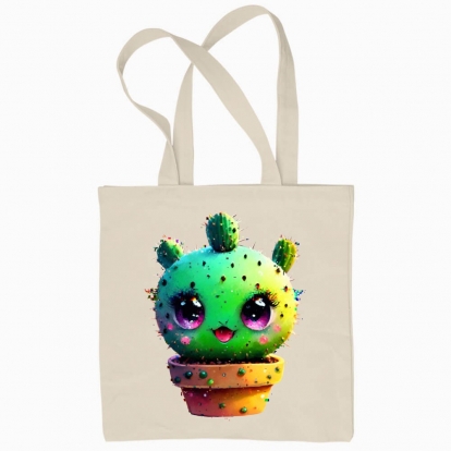 Eco bag "cactus baby glitch"
