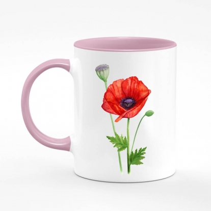Чашка з принтом "Моя квіточка: мак"