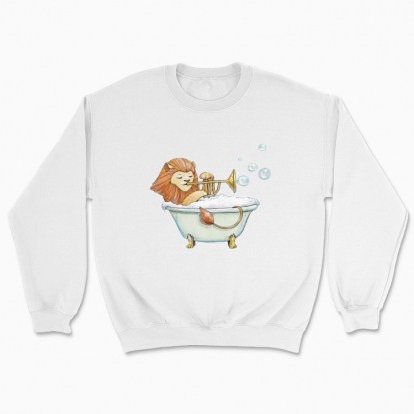 Unisex sweatshirt "Sunny lion and soap bubbles"