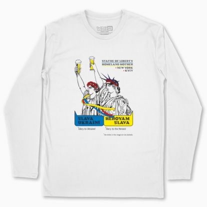Men's long-sleeved t-shirt "Liberty and Mother (light background)"