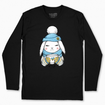 Men's long-sleeved t-shirt "Cute Winter Bunny"