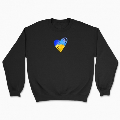 Unisex sweatshirt "Ukranian heart, watercolor"