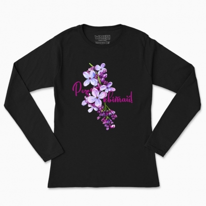 Women's long-sleeved t-shirt "Bloom (the lilac)"