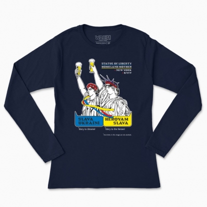 Women's long-sleeved t-shirt "Liberty and Mother"