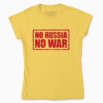 Футболка жіноча "No Russia - No War"