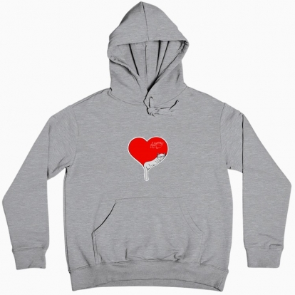 Women hoodie "Cat in the heart"