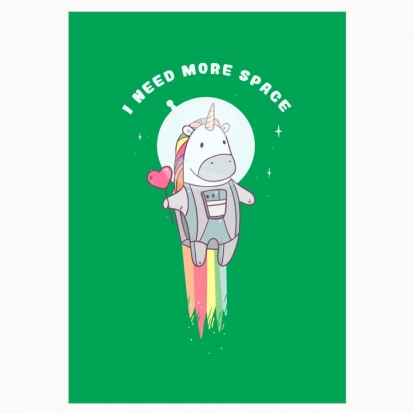 Постер "Єдиноріг астронавт"