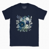 Men's t-shirt "Rustic Blue Wildflowers Bouquet"