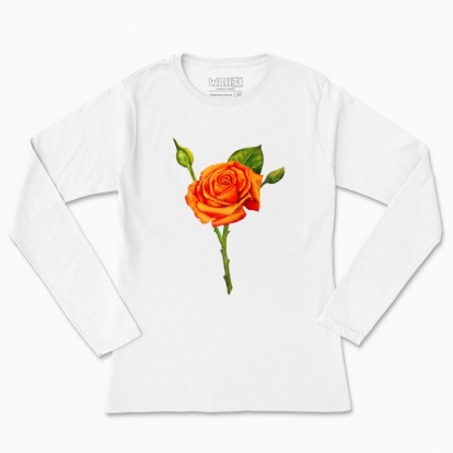 Women's long-sleeved t-shirt "My flower: rose"