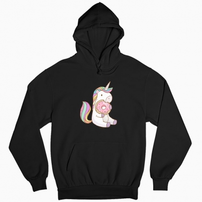 Man's hoodie "Unicorn with Donut"