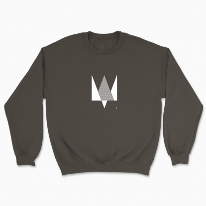 Unisex sweatshirt "Trident minimalism (white monochrome)"