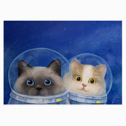 Постер "Космічні котики"
