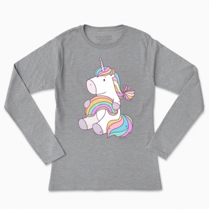 Women's long-sleeved t-shirt "Unicorn with Gingerbread"