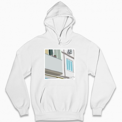 Man's hoodie "Obolon balkony"