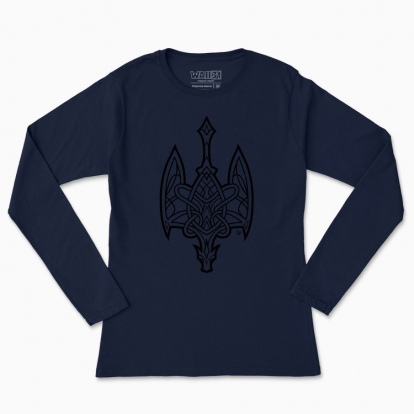 Women's long-sleeved t-shirt "Dragon Trident"