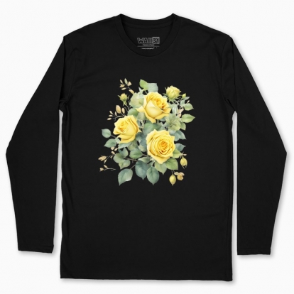 Men's long-sleeved t-shirt "A bouquet of yellow roses"