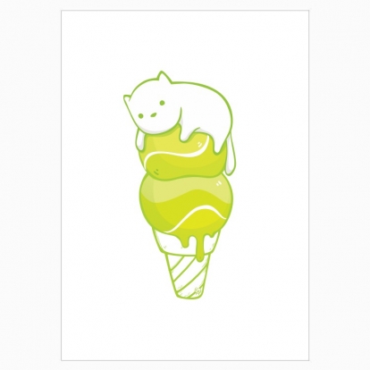 Poster "Tennis ice cream!"