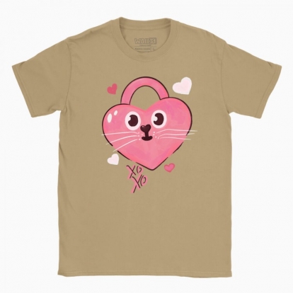 Men's t-shirt "lock Heart love"