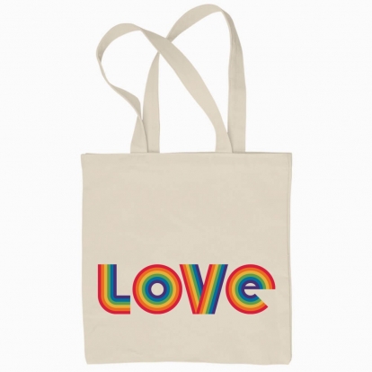Eco bag "LOVE GLBT rainbow"