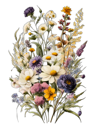 Лонгслів жіночий "Квіти / Букет польових квітів / Традиційний букет"