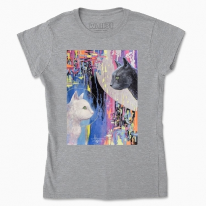 Women's t-shirt "Cats. Day and Night"