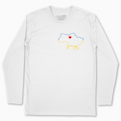Men's long-sleeved t-shirt "Ukrainian heart"