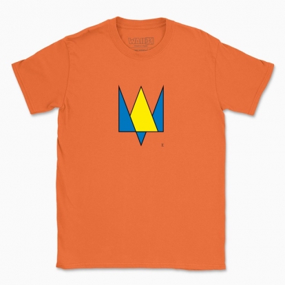 Men's t-shirt "Trident minimalism (yellow-blue)"