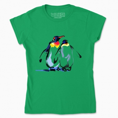 Women's t-shirt "Emperor penguins in love"