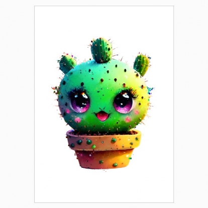 Poster "cactus baby glitch"