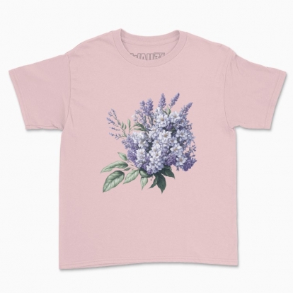 Children's t-shirt "Flowers / Lilac / Lilac bouquet"