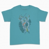 Children's t-shirt "Lizards in the forest thicket"