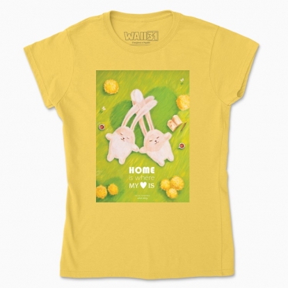 Women's t-shirt "Rabbits. Home is where my heart is"