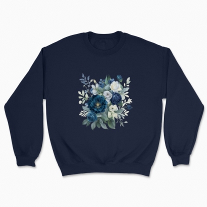 Unisex sweatshirt "Rustic Blue Wildflowers Bouquet"