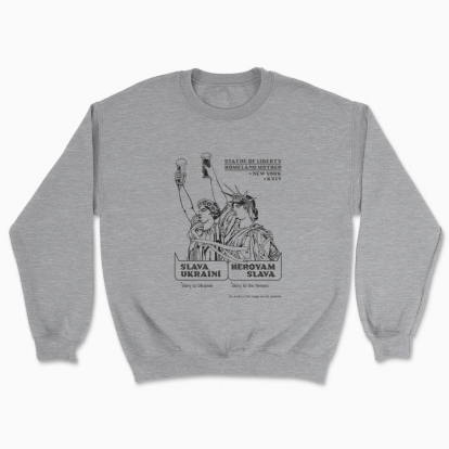 Unisex sweatshirt "Liberty and Mother (black monochrome)"