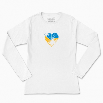Women's long-sleeved t-shirt "Ukranian heart, pain"