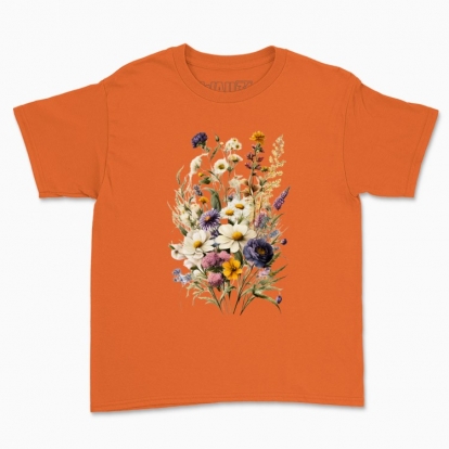 Дитяча футболка "Квіти / Букет польових квітів / Традиційний букет"