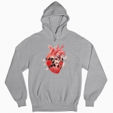 Man's hoodie "Heart"