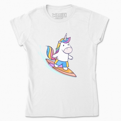 Women's t-shirt "Unicorn Surfer"