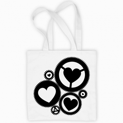 Eco bag "Gears with hearts"
