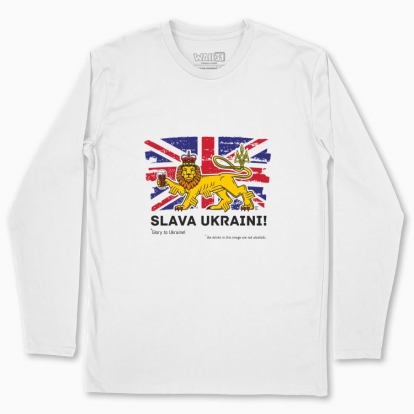 Men's long-sleeved t-shirt "British lion (white background)"