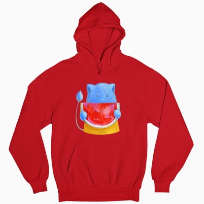 Man's hoodie "Poohnastyk with Watermelon"