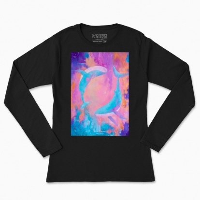 Women's long-sleeved t-shirt "The song of the whales"