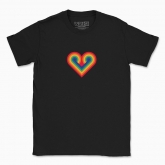 Men's t-shirt "Heart LGBT rainbow"