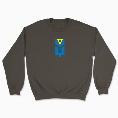Unisex sweatshirt "Trident - a flower. (yellow and blue)"