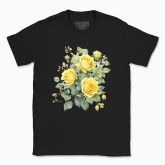 Men's t-shirt "A bouquet of yellow roses"