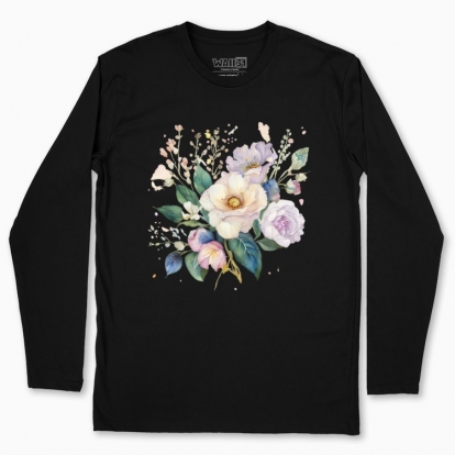 Men's long-sleeved t-shirt "Apple blossom bouquet"