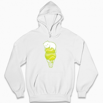 Man's hoodie "Tennis ice cream!"