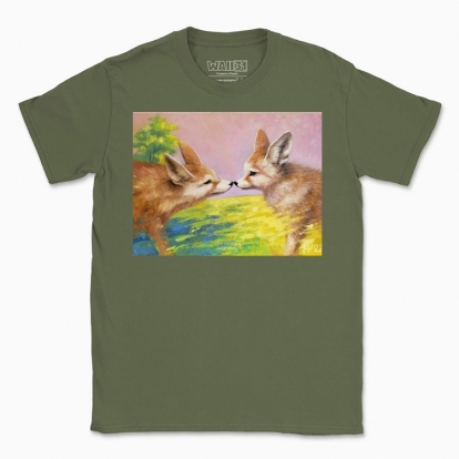 Men's t-shirt "Foxes. The first meeting"