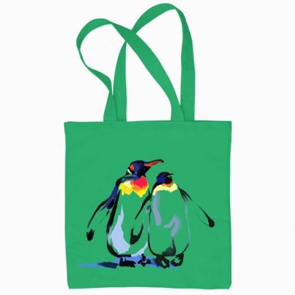 Eco bag "Emperor penguins. A symbol of family and love"