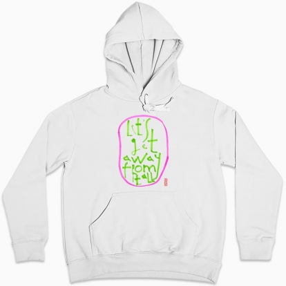 Women hoodie "Let's get away from it all"